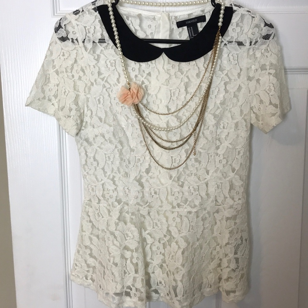 Laced Peter Pan Top